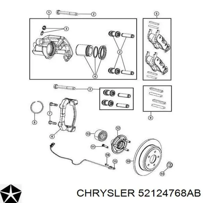 Rolamento de cubo traseiro Chrysler 52124768AB preço, a partir de 70,64 USD