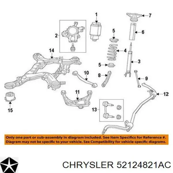 Braço oscilante transversal esquerdo de suspensão traseira Chrysler 52124821AC preço, a partir de 39,56 USD