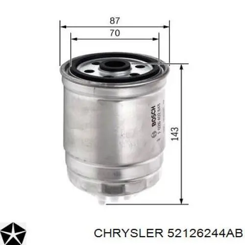 52126244AB Chrysler Filtro de combustível
