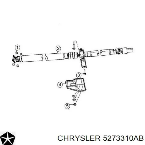 Compre 05273310AA Chrysler Junta universal traseira montada