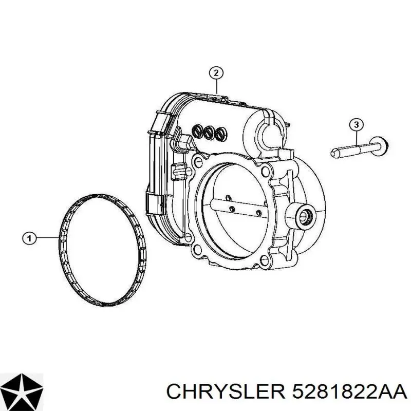 5281822AA Chrysler Vedante da válvula de borboleta