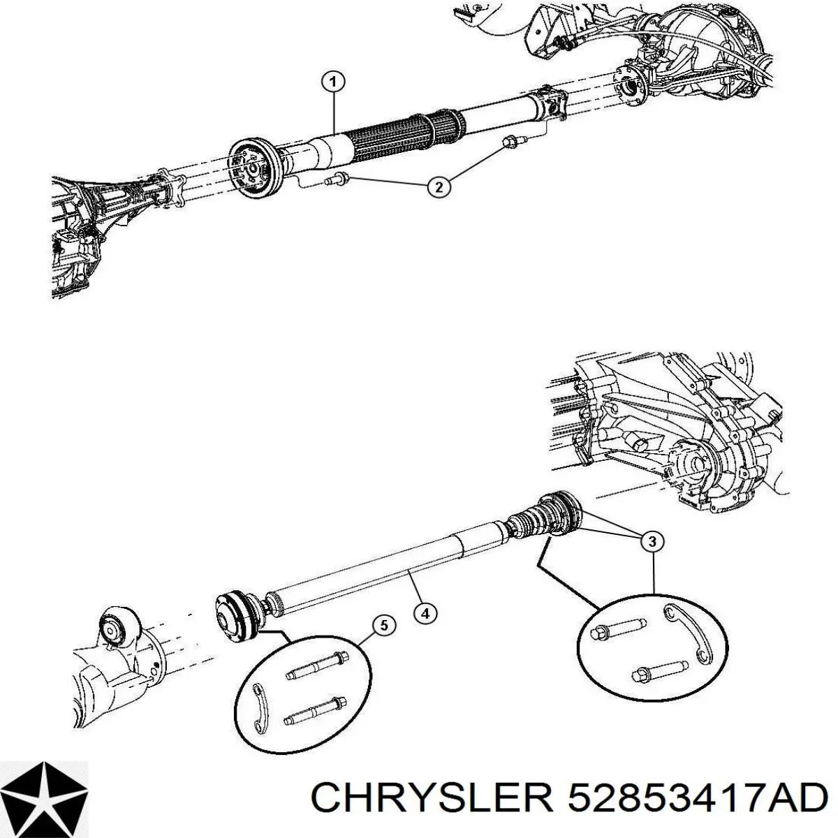 Junta universal até o eixo dianteiro Chrysler 52853417AC preço, a partir de 221,22 USD