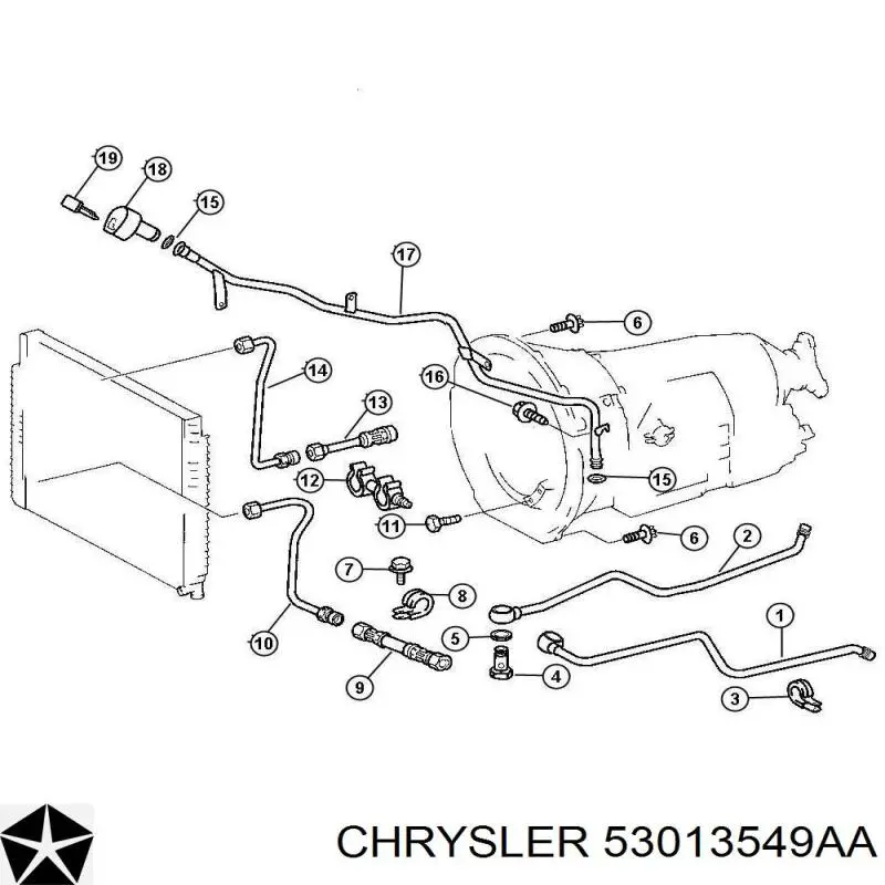 Compre 53013549AA Chrysler Tampão da guia de sonda da Caixa Automática de Mudança