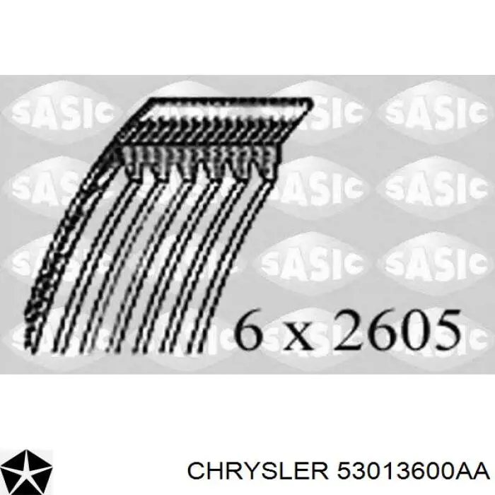 Compre 53013600AA Chrysler Correia dos conjuntos de transmissão