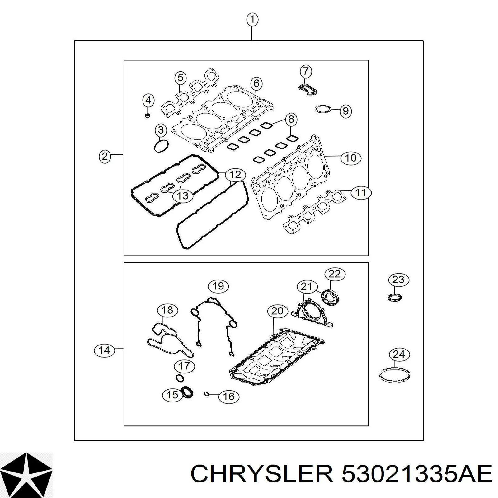 Vedação traseira de cambota de motor Chrysler 53021335AE preço, a partir de 11,25 USD