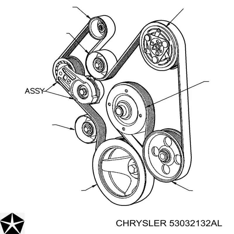 53032132AK Chrysler Correia dos conjuntos de transmissão