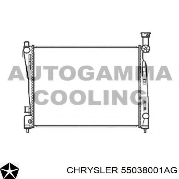 Radiador de esfriamento de motor Chrysler 55038001AG preço, a partir de 120,35 USD