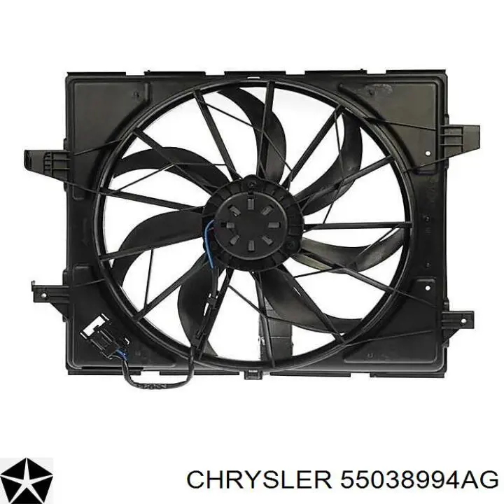 55038994AI Chrysler Difusor do radiador de esfriamento, montado com motor e roda de aletas