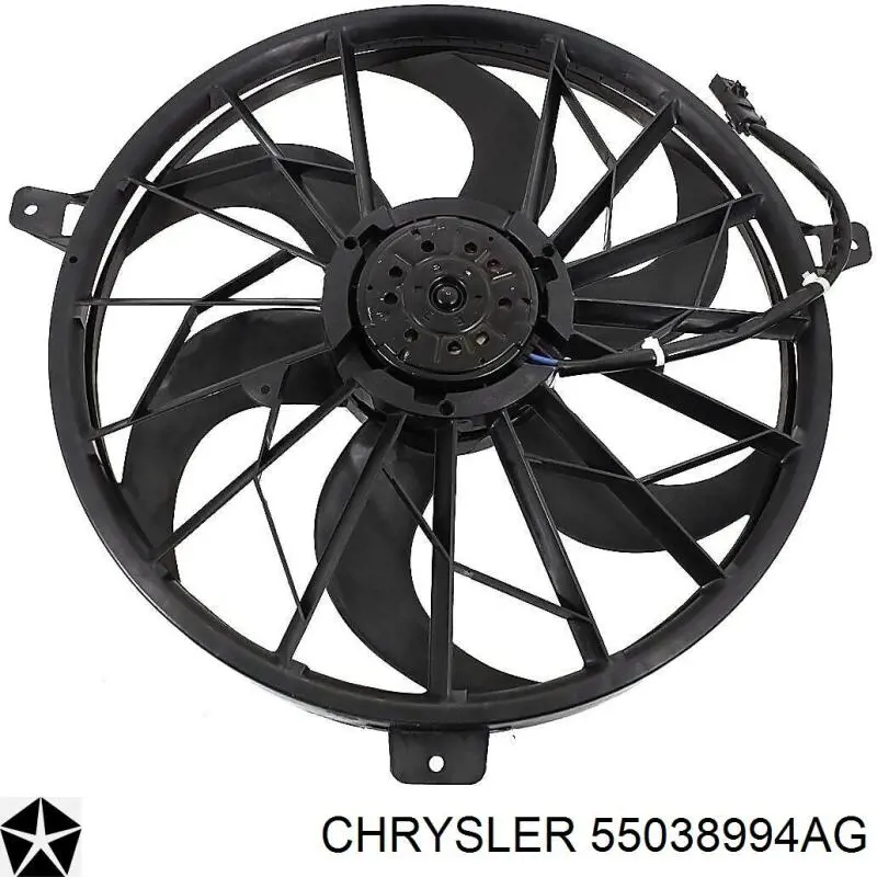 Compre 55038994AI Chrysler Difusor do radiador de esfriamento, montado com motor e roda de aletas