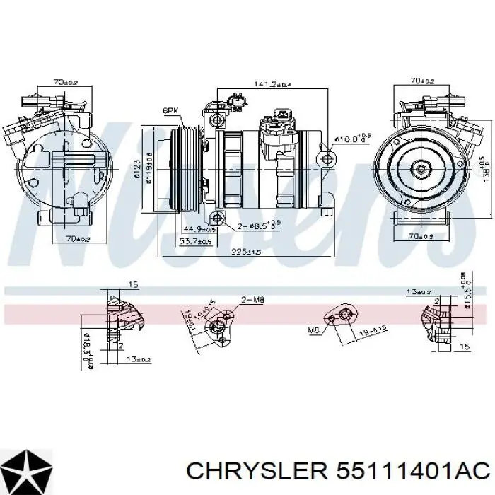 Compressor de aparelho de ar condicionado Chrysler 55111401AC preço, a partir de 236,66 USD