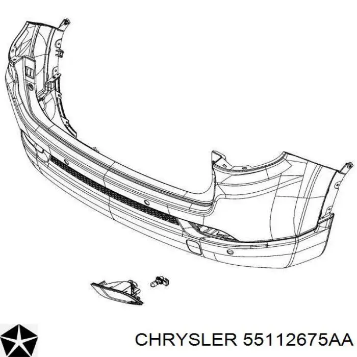 55112675AA Chrysler Lanterna de nevoeiro traseira esquerda