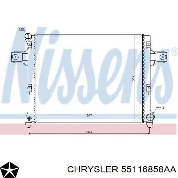 Radiador de esfriamento de motor Chrysler 55116858AA preço, a partir de 159,20 USD