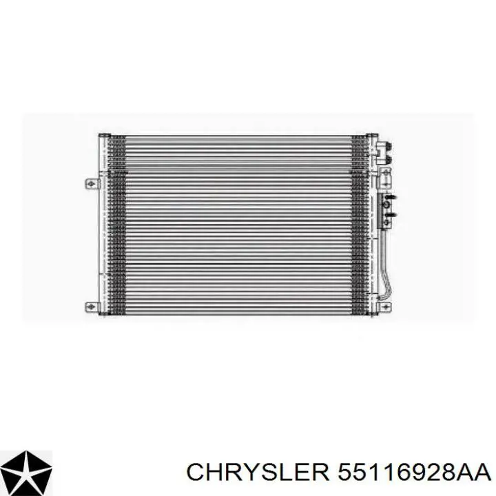 55116928AA Chrysler Radiador de aparelho de ar condicionado