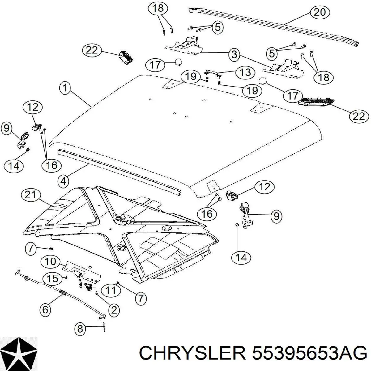  Chrysler 55395653AF preço, a partir de 21,97 USD