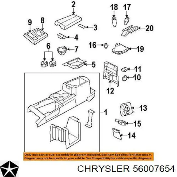  Chrysler 56007654 preço, a partir de 80,02 USD