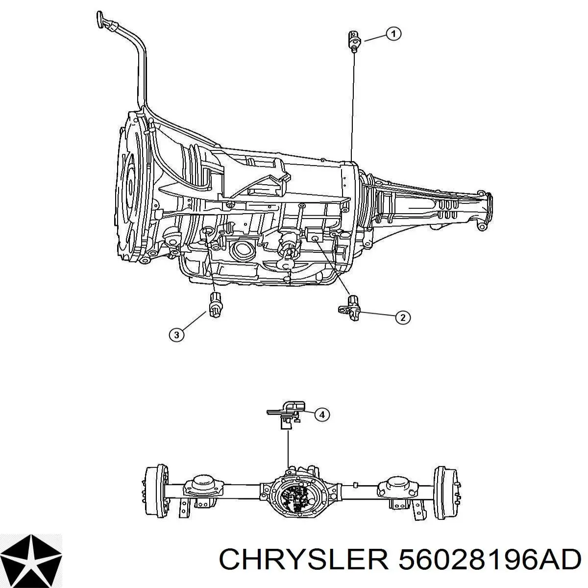 56028196AD Chrysler Sensor de pressão de óleo da Caixa de Mudança