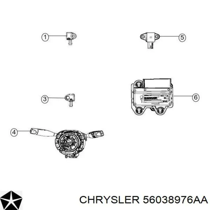 Sensor AIRBAG dianteiro Chrysler 56038976AA preço, a partir de 46,05 USD