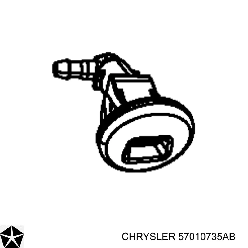 K57010735AB Fiat/Alfa/Lancia Injetor de fluido para lavador de vidro traseiro