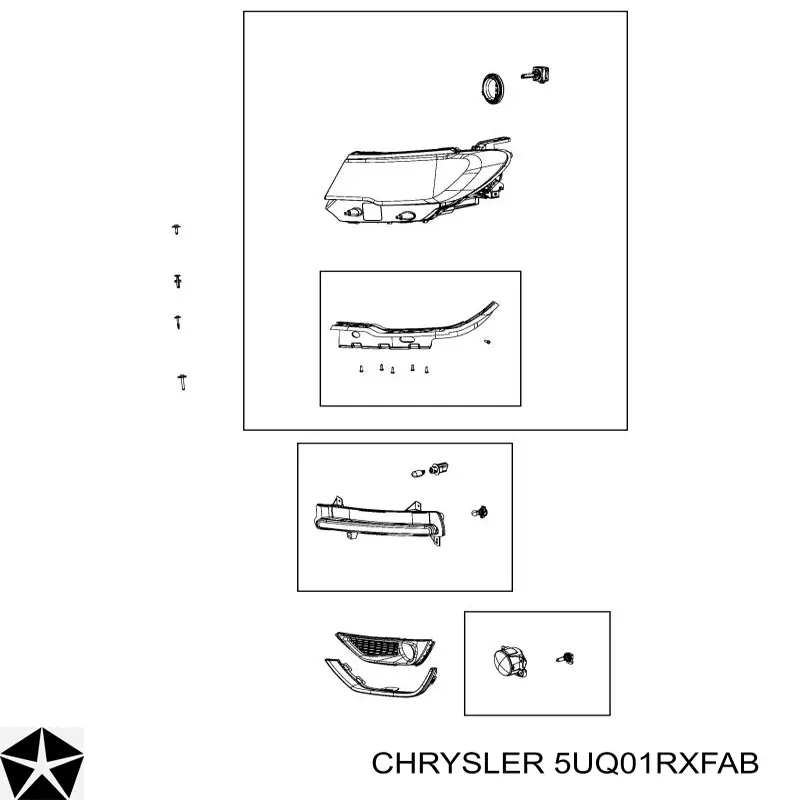 Borda (orla) das luzes de nevoeiro esquerda Chrysler 5UQ01RXFAB preço, a partir de  USD