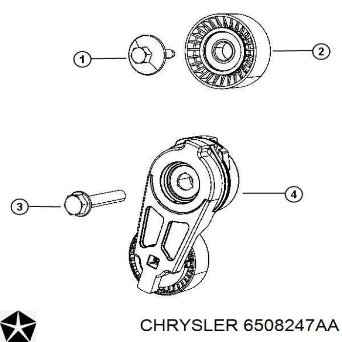 Rolo parasita da correia de transmissão Chrysler 6508247AA preço, a partir de 10,85 USD