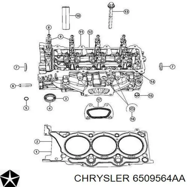 Parafuso de cabeça de motor (CBC) Chrysler 6509564AA preço, a partir de 22,22 USD
