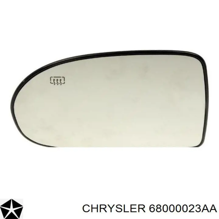 68000023AA Chrysler Elemento espelhado do espelho de retrovisão esquerdo