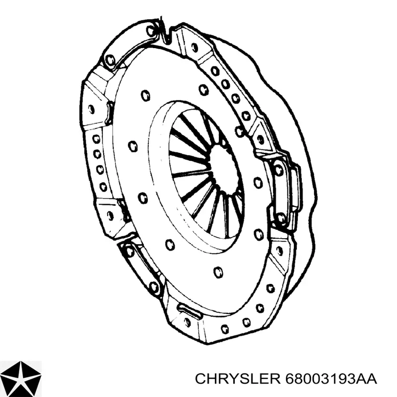 68003193AA Chrysler Kit de embraiagem (3 peças)