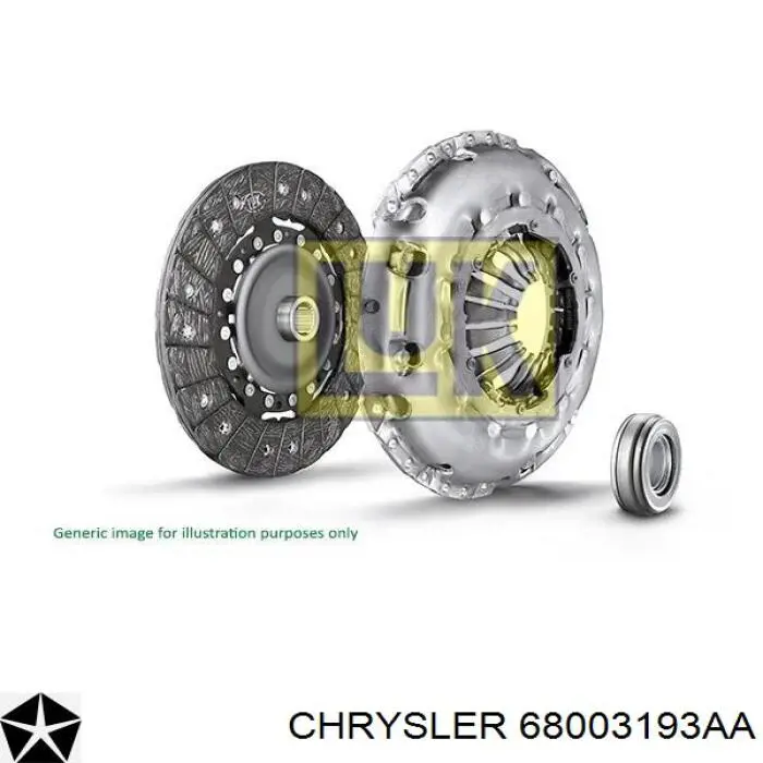 Kit de embraiagem (3 peças) Chrysler 68003193AA preço, a partir de 227,78 USD