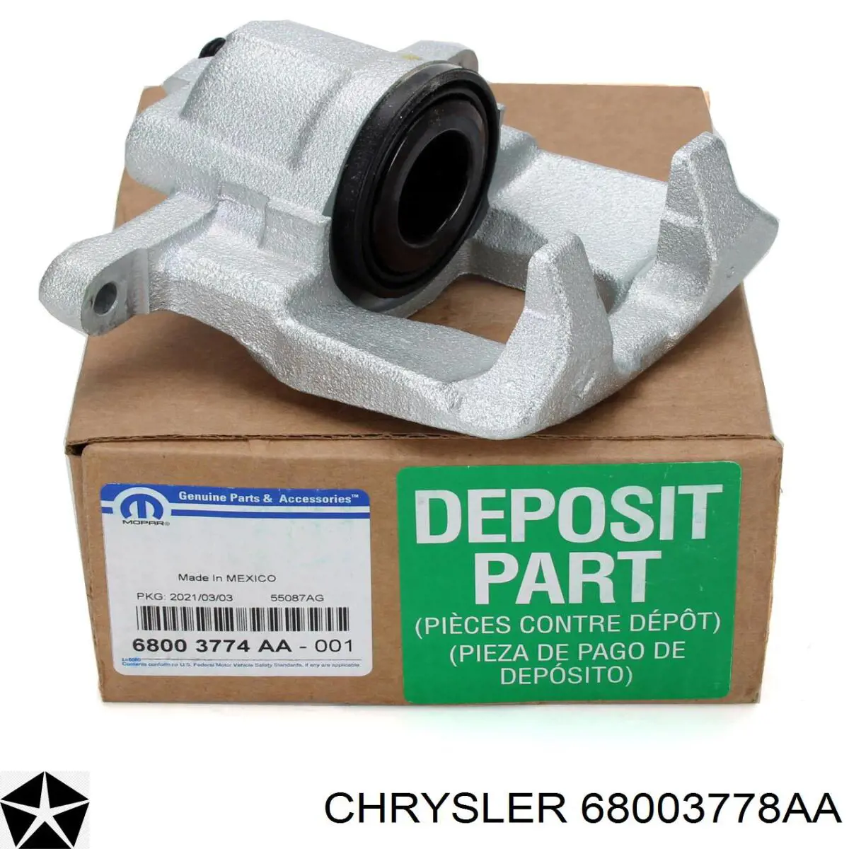68003778AA Chrysler Suporte do freio traseiro direito