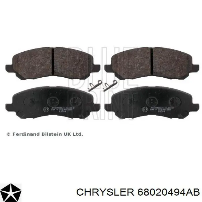 Sapatas do freio dianteiras de disco Chrysler 68020494AB preço, a partir de 19,93 USD