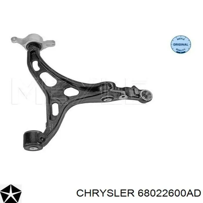 68022600AD Chrysler Braço oscilante inferior direito de suspensão dianteira