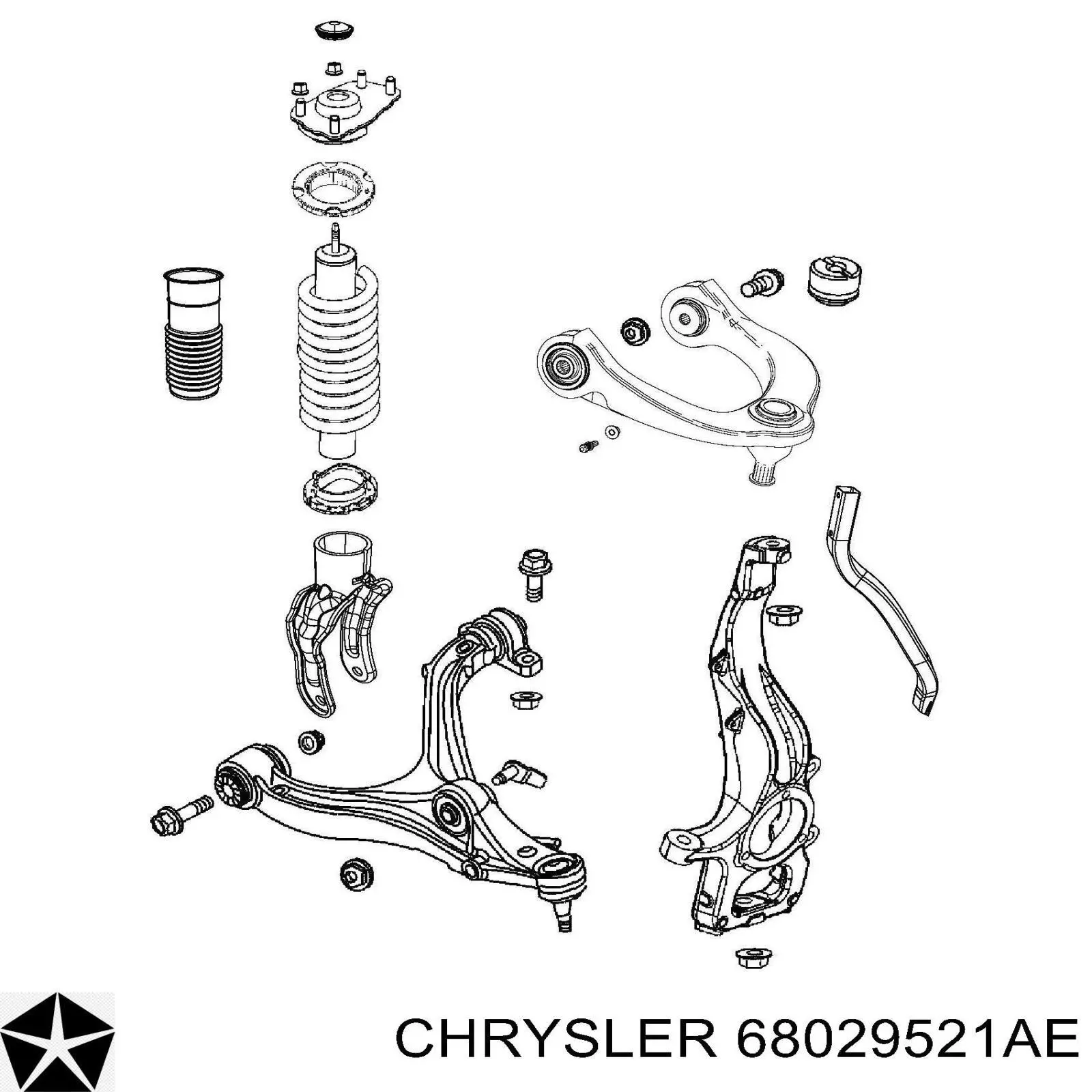Suporte de amortecedor dianteiro Chrysler 68029520AC preço, a partir de 15,04 USD