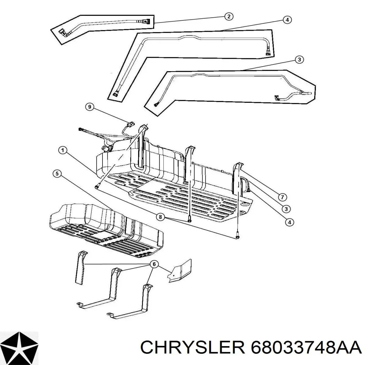 68033748AA Chrysler Tanque de combustível