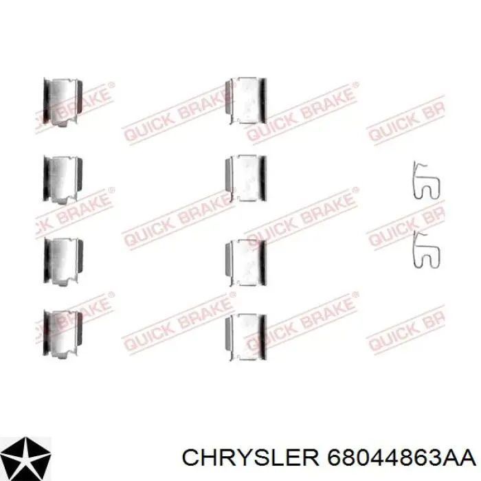 68044863AA Chrysler Suporte do freio dianteiro direito