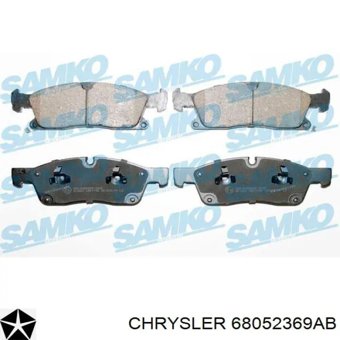 Sapatas do freio dianteiras de disco Chrysler 68052369AB preço, a partir de 31,80 USD