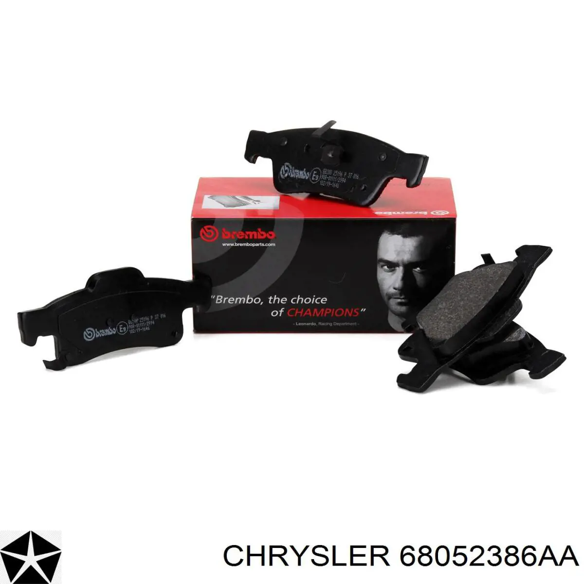 Compre 68052386AA Chrysler Sapatas do freio traseiras de disco