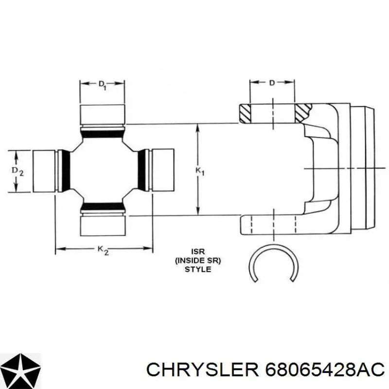 Cruzeta da junta universal traseira Chrysler 68065428AC preço, a partir de 16,88 USD