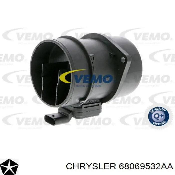 Sensor de fluxo (consumo) de ar, medidor de consumo M.A.F. - (Mass Airflow) AMMQ19757 Magneti Marelli