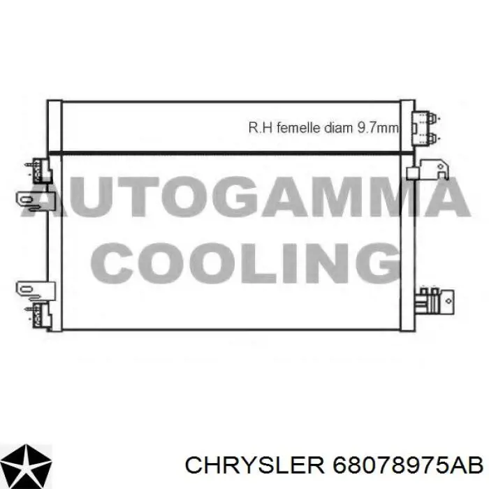 Compre 68078975AB Chrysler Radiador de aparelho de ar condicionado