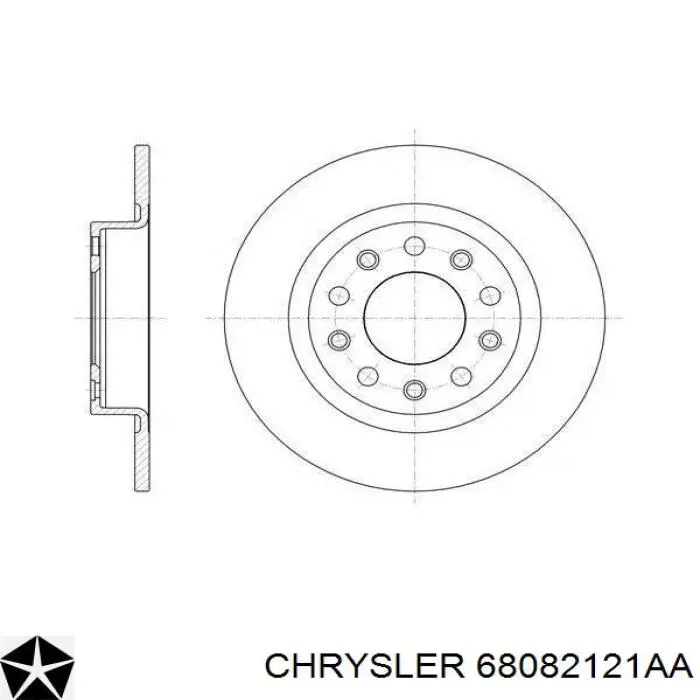 Compre 68082121AA Chrysler Disco do freio traseiro