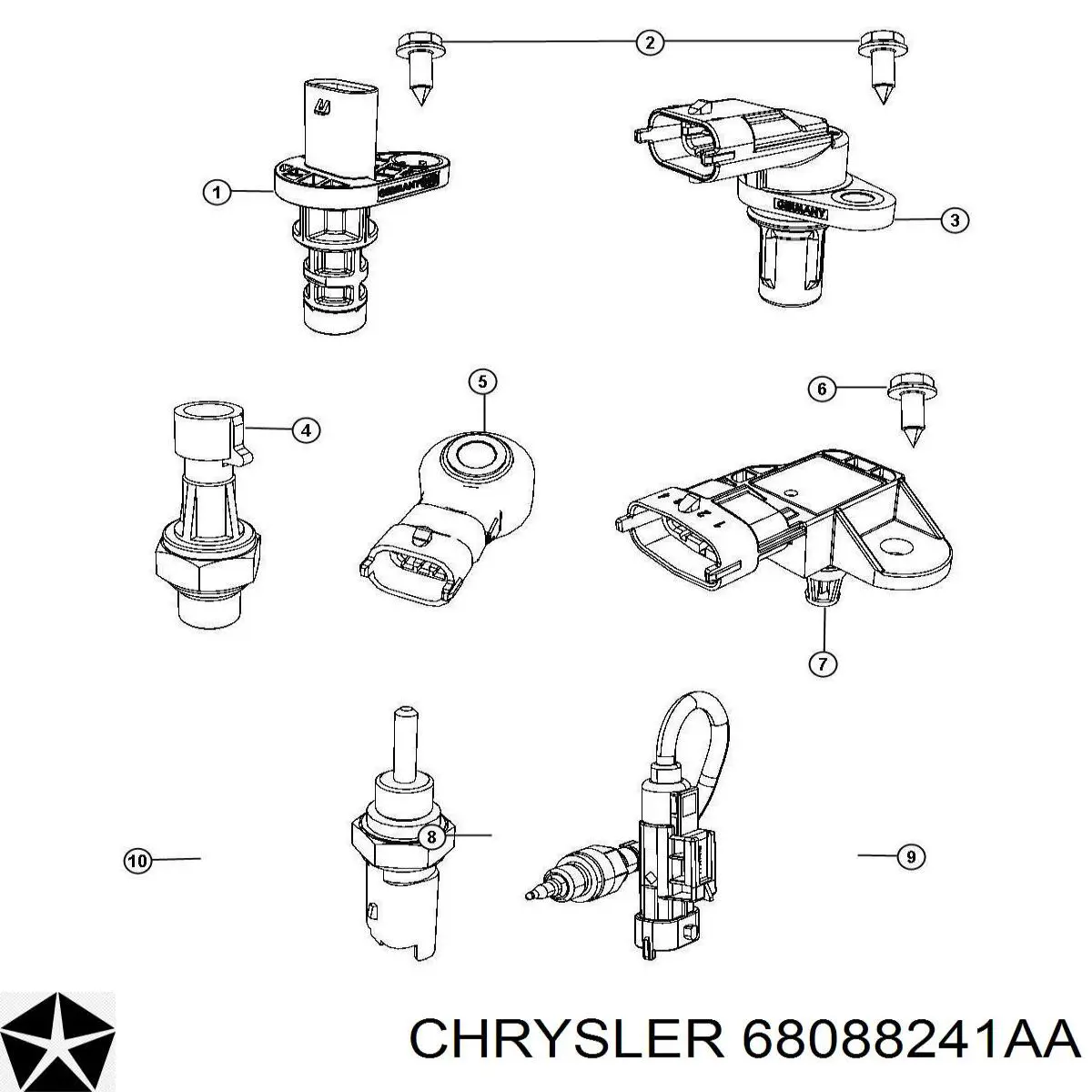 Sensor de temperatura de óleo de motor Chrysler 68088241AA preço, a partir de 35,67 USD