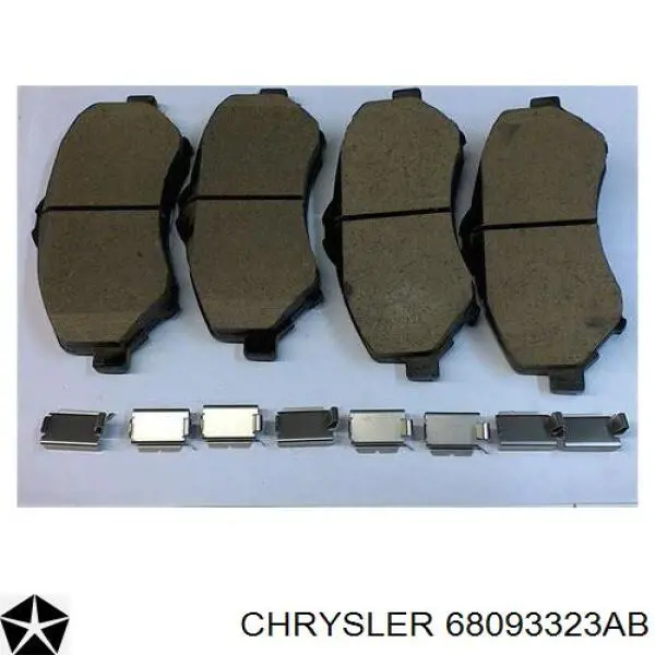 Sapatas do freio dianteiras de disco Chrysler 68093323AB preço, a partir de 25,55 USD