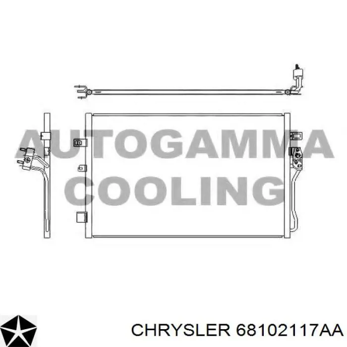 Radiador de aparelho de ar condicionado Chrysler 68102117AA preço, a partir de 131,10 USD