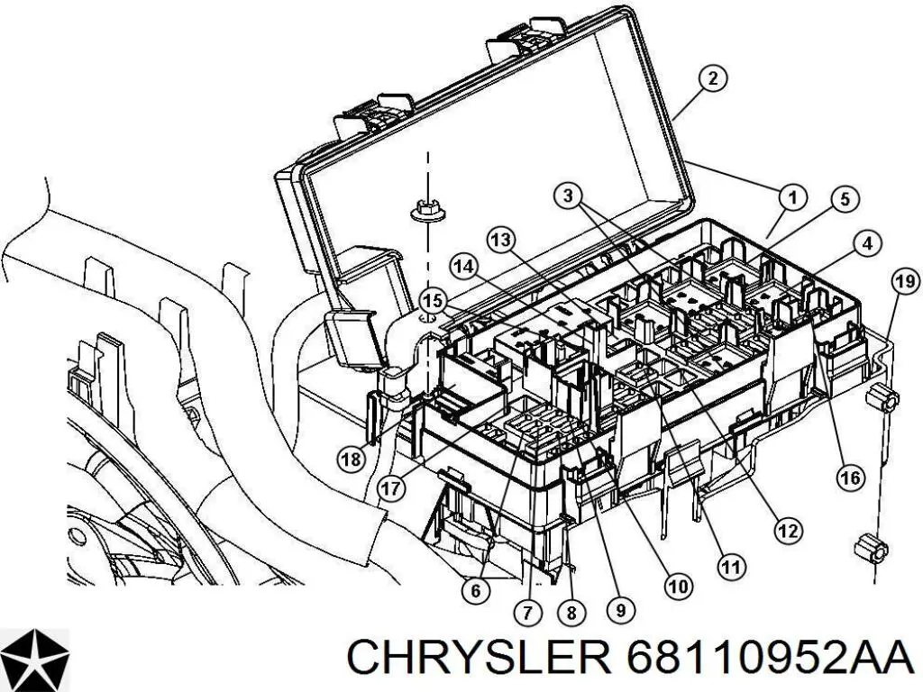 68110952AA Chrysler Relê de ventilador