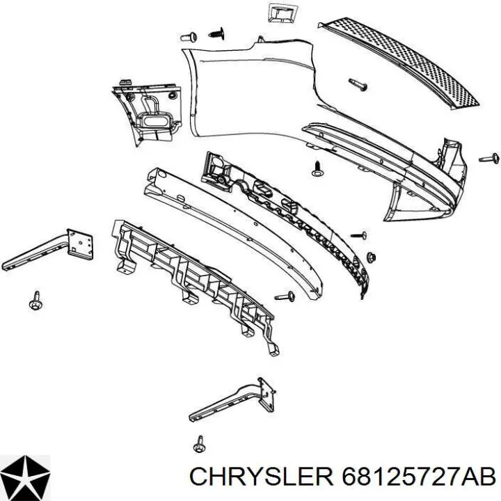 K68125727AC Fiat/Alfa/Lancia Pára-choque traseiro