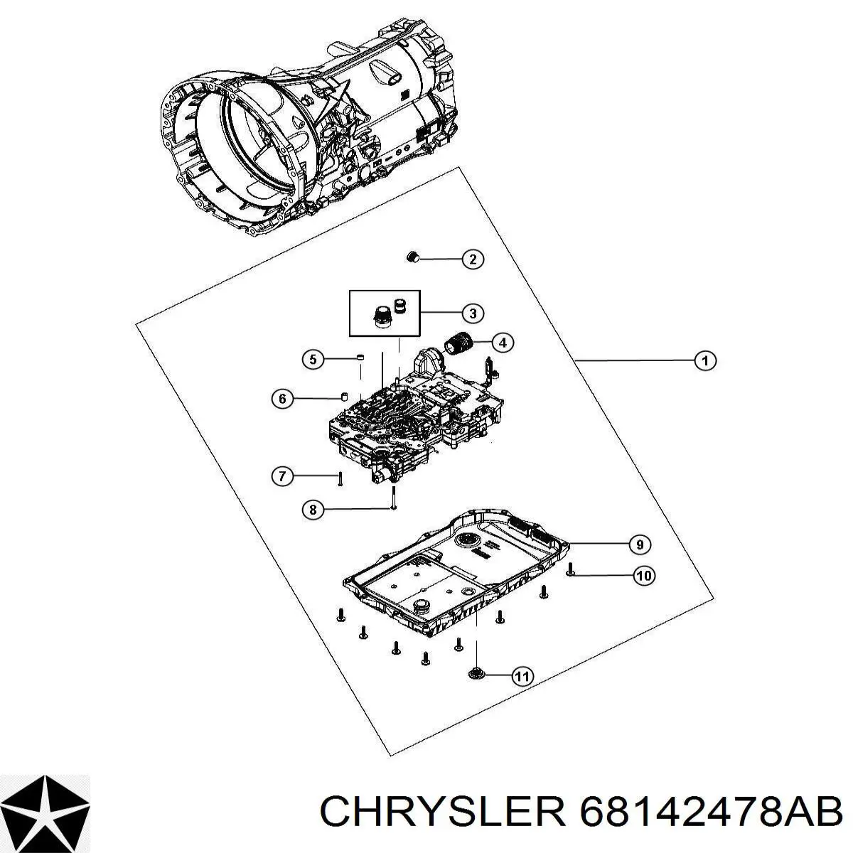 Compre 68142478AA Chrysler Kit de serviço para a substituição de óleo na Caixa Automática de Mudança