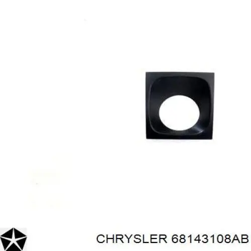 68143108AB Chrysler Tampão dianteira do pára-choque do gancho de reboque