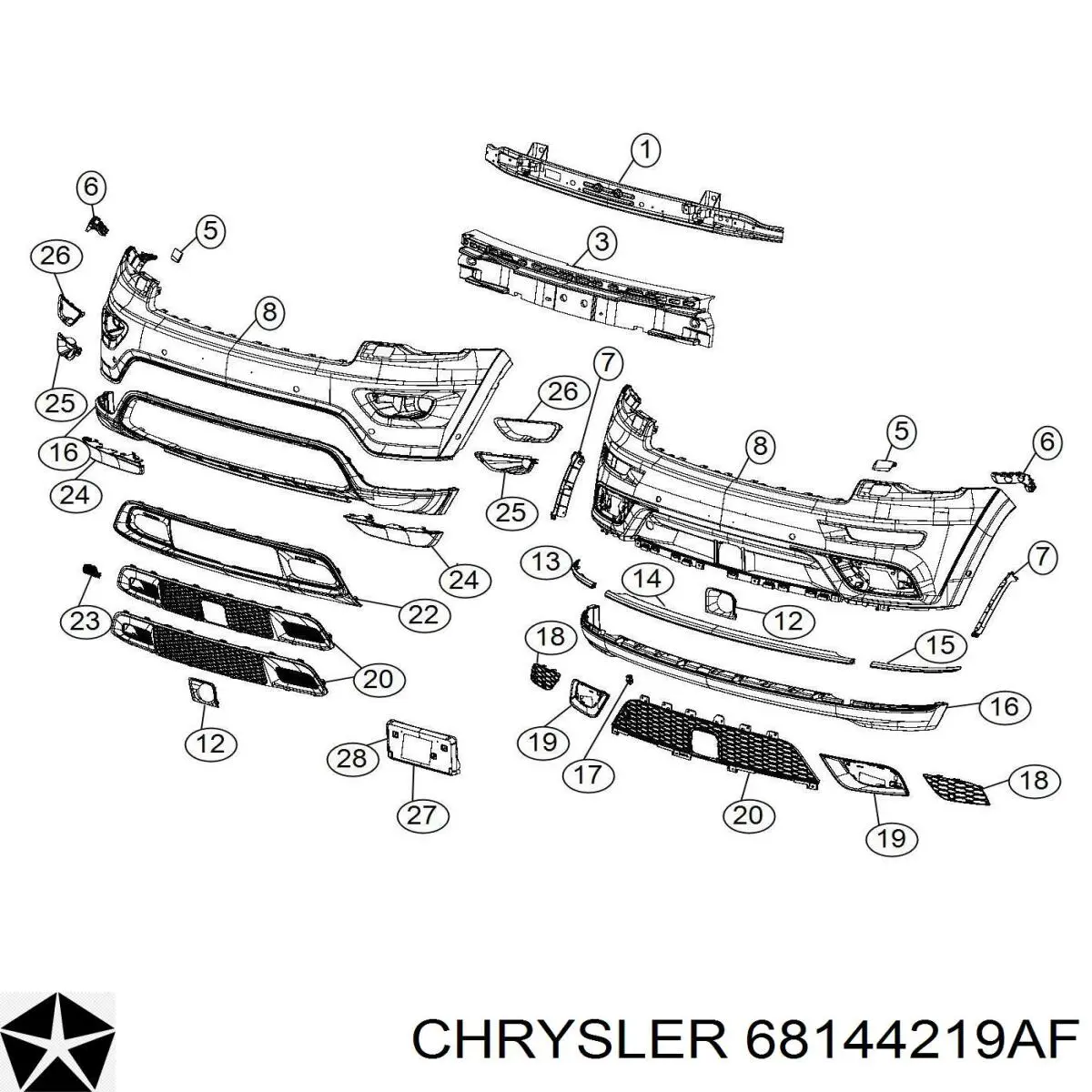 Consola do pára-choque dianteiro esquerdo Chrysler 68144219AE preço, a partir de 12,44 USD