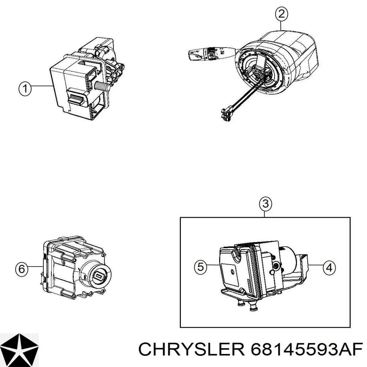 Mecanismo de bloqueio do volante de direção Chrysler 68145593AE preço, a partir de 418,83 USD