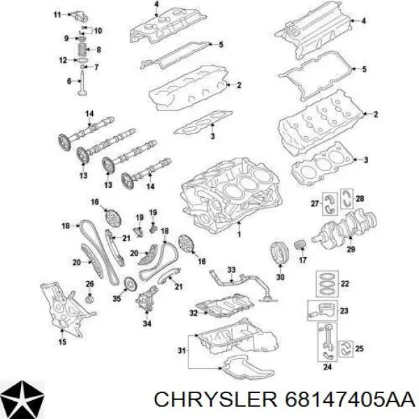 Balanceiro de válvula (balanceiro de válvulas) Fiat/Alfa/Lancia K68147405AA preço, a partir de 117,89 USD